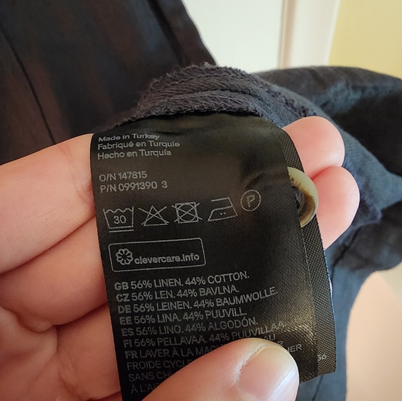 Linen and cotton black dress h&m - Picture 5 of 7